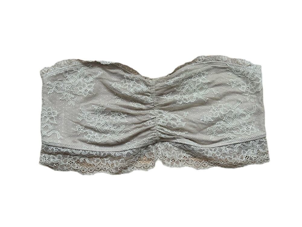 INTIMISSIMI Gray Lace Bandeau Bra Size M/L